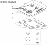 Встраиваемая газовая варочная панель EVELUX HEG 655 BG