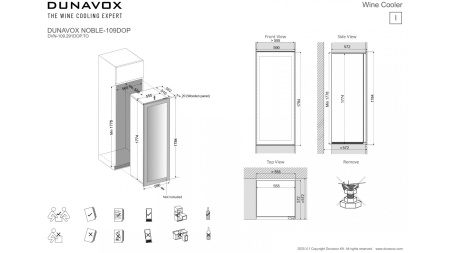Винный шкаф Dunavox DVN-109.291DOP.TO