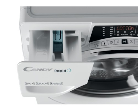 Узкая стиральная машина с сушкой Candy RapidO ROW42646DWMC-07