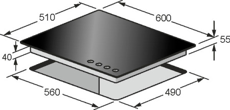 Газовая варочная панель Kaiser KCG 6394 W Turbo Romb