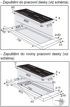 Варочная панель с вытяжкой De Dietrich DPH4840B