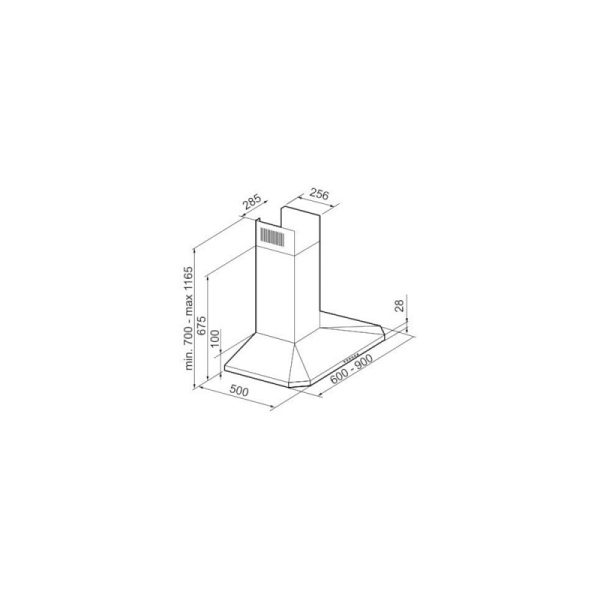 Каминная вытяжка Korting KHC 6951 X