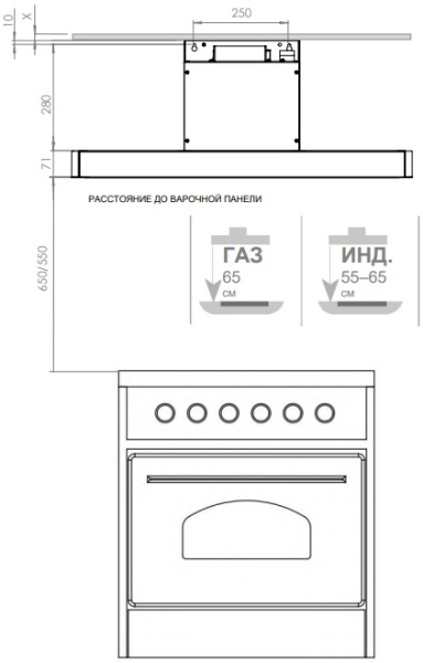 вытяжка Pando TIS/90 CR.BLANCO V.850