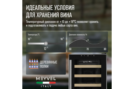 Винный шкаф Meyvel MV18-BF1 (easy)