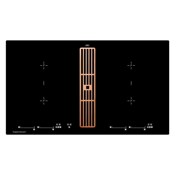 Индукционная варочная панель с вытяжкой Kuppersbusch KMI 9800.0 SR Copper
