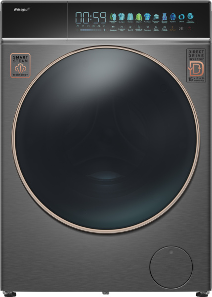 Стиральная машина Weissgauff WM 58411 Direct Drive Inverter Premium Steam Grey