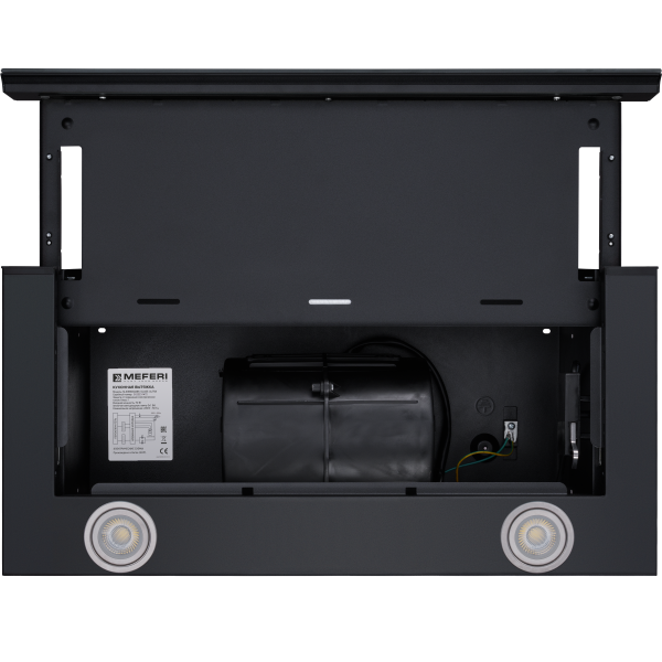Телескопическая вытяжка MEFERI SLIDEBOX60WH GLASS ULTRA