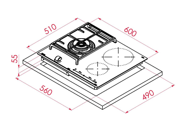 Варочная панель Teka HYBRID JZC 63312 ABN BLACK