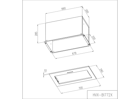Вытяжка Haier HVX-BI772X