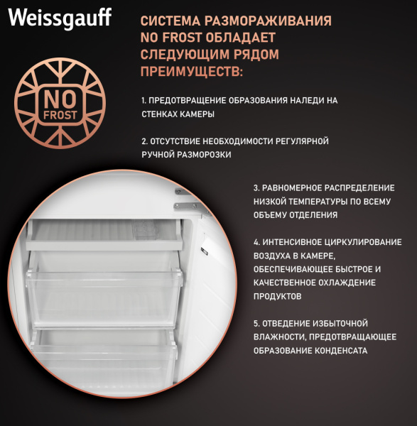 Холодильник Weissgauff WRKI 178 Total NoFrost