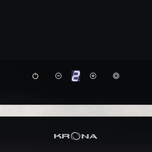 Наклонная вытяжка KRONA DOMENIKA 600 BLACK/INOX S