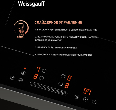 Стеклокерамическая панель Weissgauff HI 643 BFZG