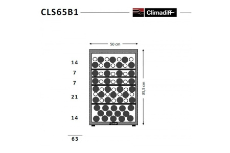 Монотемпературный винный шкаф Climadiff CLS65B1