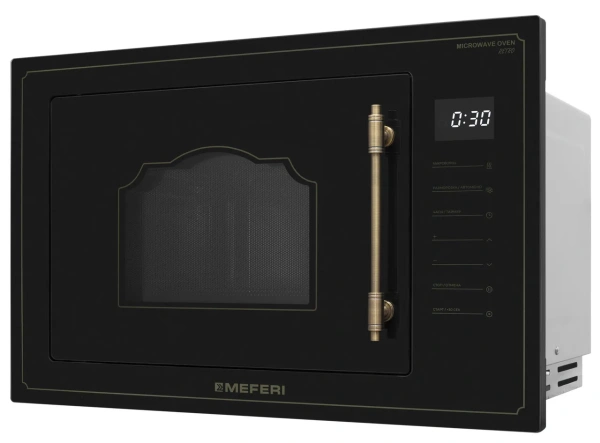 Встраиваемая микроволновая печь Meferi MMO6025BK RETRO