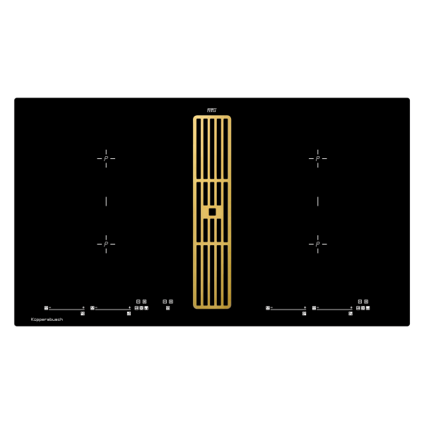 Индукционная варочная панель с вытяжкой Kuppersbusch KMI 9800.0 SR Gold
