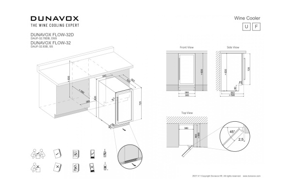 Винный шкаф Dunavox DAUF-32.78DC