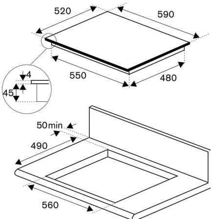 Индукционная варочная панель Bertazzoni P784IC1G5NE