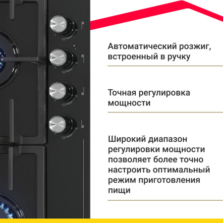 Газовая варочная поверхность Simfer H60H41S522