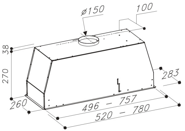 вытяжка Sirius SL 913 W 80