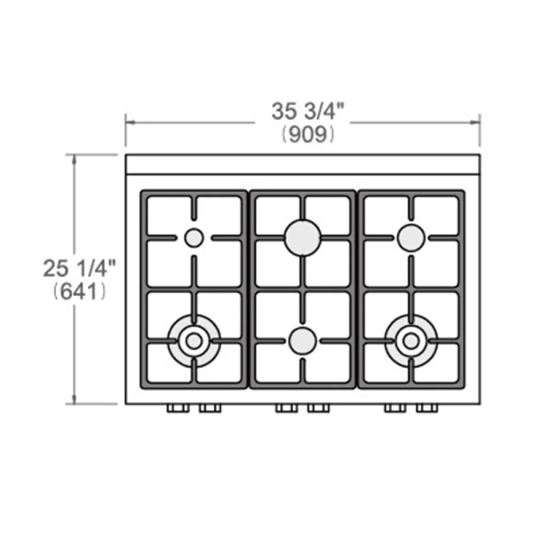 Панель варочная газовая Bertazzoni Professional RT366PROX