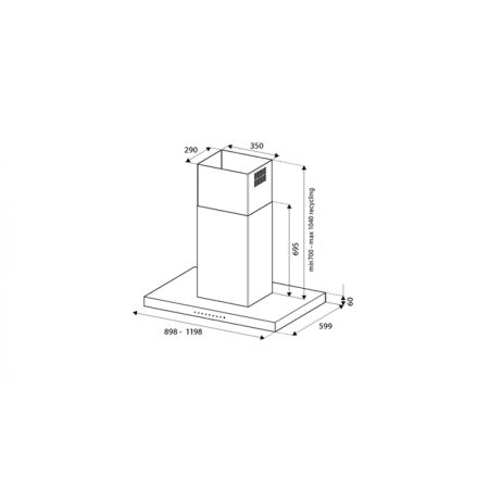Вытяжка островная Bertazzoni KTI90PRO1XA