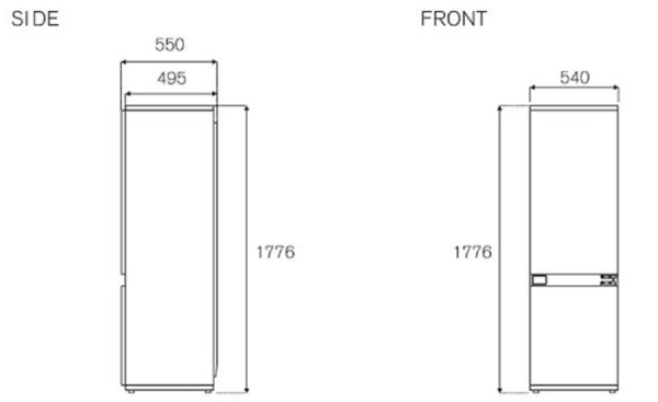 Встраиваемый холодильник Bertazzoni REF603BBNPTC