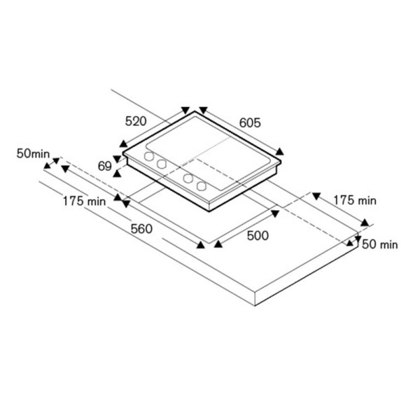 Панель варочная газовая Bertazzoni Professional PM6030X