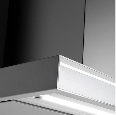 Вытяжка Falmec Silence LUMINA NRS isola 90 inox vetro bianco (800)