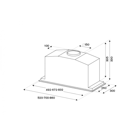 Вытяжка встраиваемая Bertazzoni KIN70MOD1XB
