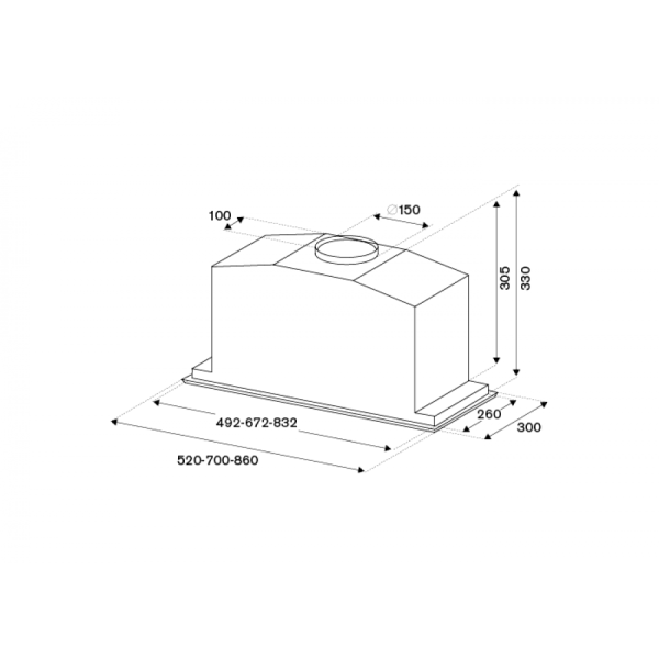 Вытяжка встраиваемая Bertazzoni KIN86MOD1XB