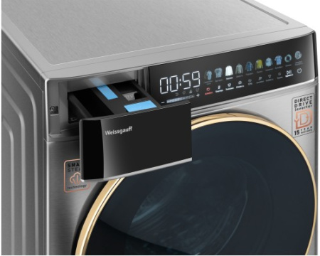 Стиральная машина Weissgauff WMD 58411 Direct Drive Inverter Premium Steam Steel