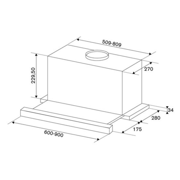Вытяжка Bertazzoni встраиваемая KTE60MOD1C
