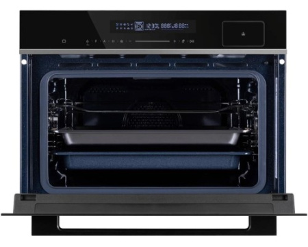 Компактный духовой шкаф с паром Maunfeld MCMO5016STGB