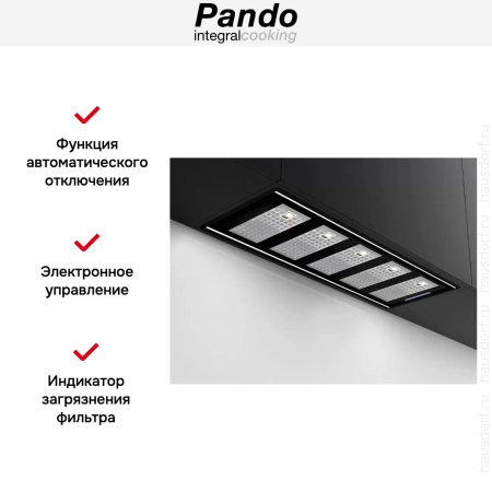 Вытяжка Pando GTI/810 NEGRO V.1050 ECO SEC PLUS