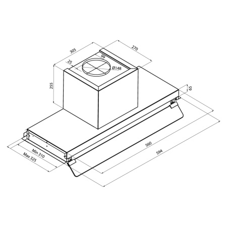 Вытяжка KRONA IDA 600 INOX 3P