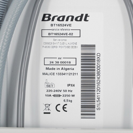 Отдельностоящая стиральная машина BRANDT BT16524VE
