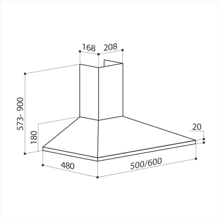кухонная вытяжка LEX Basic 500 Inox