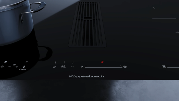 Индукционная варочная поверхность со встроенной вытяжкой Kuppersbusch KMI 8590.0 SR