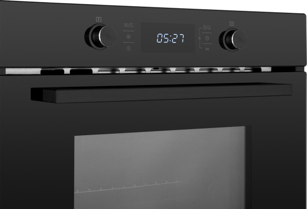 Духовой шкаф компактный с СВЧ Weissgauff OE 449 PDB Black Edition