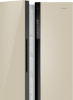 Холодильник Weissgauff WSBS 500 Inverter NoFrost Beige Glass
