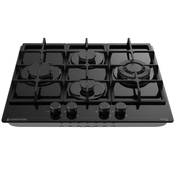 Газовая варочная панель MEFERI MGH604BK GLASS ULTRA
