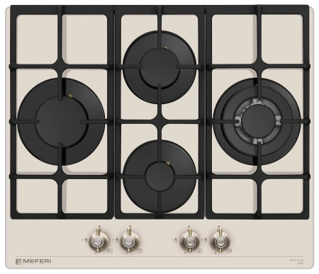 Газовая варочная панель MEFERI MGH604BG GLASS RETRO