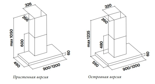 Вытяжка Falmec PLANE IS STEEL 90 PLUS