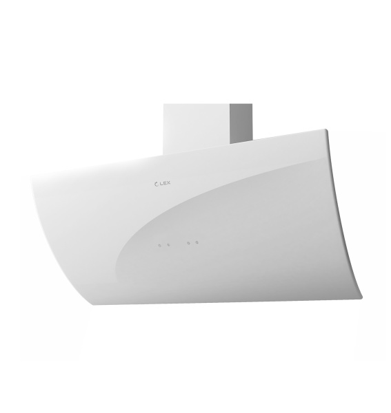 Наклонная кухонная вытяжка LEX Plaza 900 White