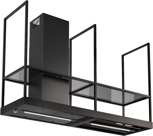 Островная вытяжка Faber T-SHELF EV8 BK MATT A180 325.0606.131