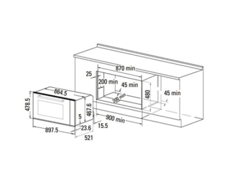 Газовый духовой шкаф Cata HFG-900