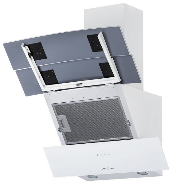 Наклонная вытяжка KRONA INGA 600 white sensor
