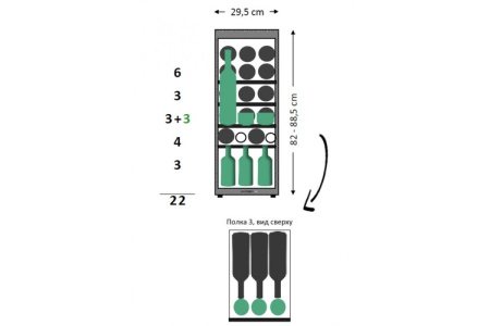 Монотемпературный винный шкаф Avintage AVU23TB1