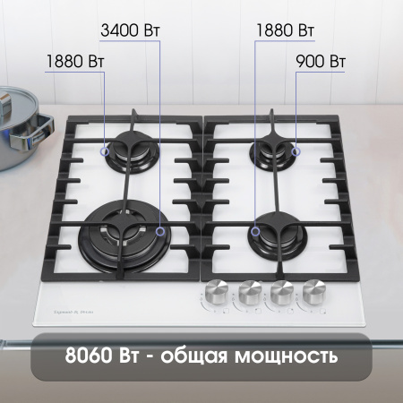Газовая варочная панель Zigmund & Shtain MN 197.61 W
