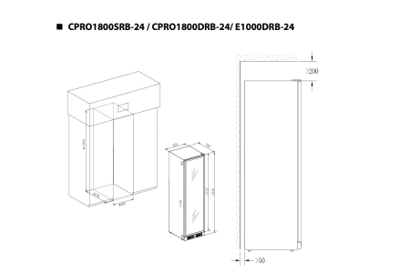 Винный шкаф Temptech Elegance E1000DRB-24
